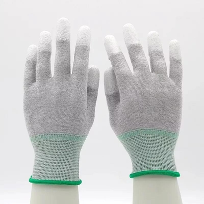 La fibre de carbone de 13 mesures a tricoté l'unité centrale blanche a enduit gants d'ESD de gants de travail d'anti