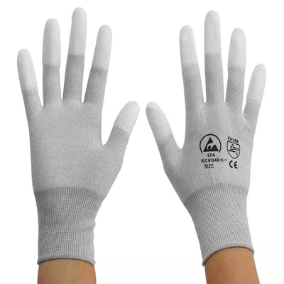 Le Cleanroom antistatique a tricoté la poly unité centrale d'ESD a enduit des gants