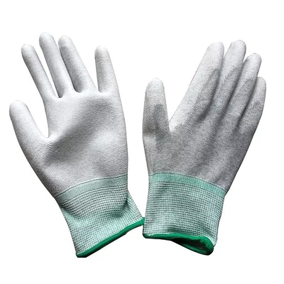 L'unité centrale de fibre de carbone a enduit gants convenables supérieurs statiques d'ESD de doigt d'anti pour le bâtiment de PC
