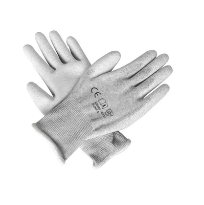 La paume enduite non pelucheuse d'unité centrale d'ESD d'anti gant statique d'ESD a adapté les gants antistatiques de travail de sécurité de fibre de carbone de gants