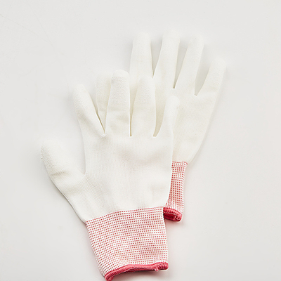 L'unité centrale supérieure d'ajustement de carbone d'OEM de fibre de doigt antistatique d'ESD a enduit les gants 13 mesurent les gants gris d'ESD