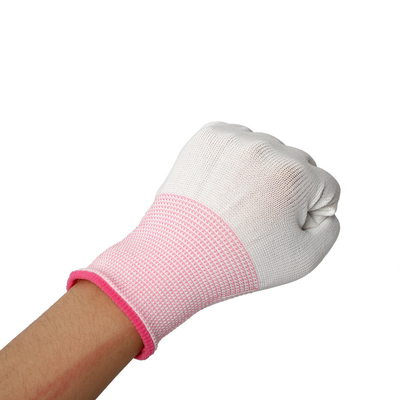 L'unité centrale supérieure d'ajustement de carbone d'OEM de fibre de doigt antistatique d'ESD a enduit les gants 13 mesurent les gants gris d'ESD