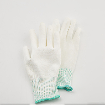 L'unité centrale supérieure d'ajustement de carbone d'OEM de fibre de doigt antistatique d'ESD a enduit les gants 13 mesurent les gants gris d'ESD