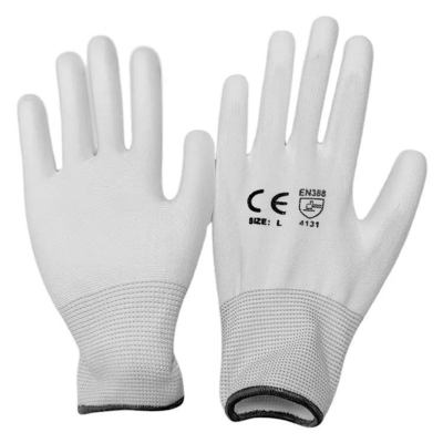Le polyuréthane a enduit le revêtement Hyflex de polyester de 13 mesures l'unité centrale d'ESD qu'antistatique a plongé des gants de sécurité