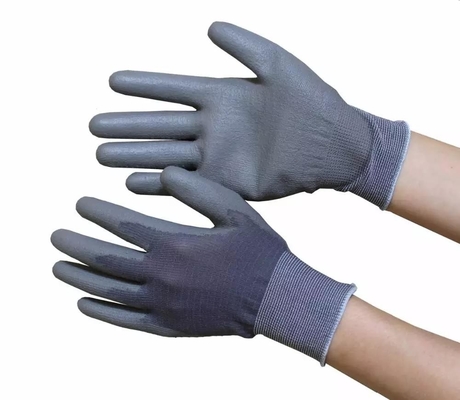 Le nylon a tricoté la paume enduite de Cleanroom d'unité centrale d'anti gants électrostatiques a adapté des gants de sécurité d'ESD