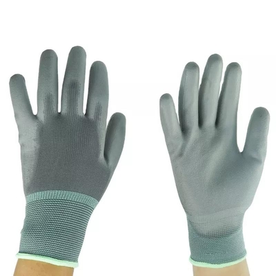 Le nylon a tricoté la paume enduite de Cleanroom d'unité centrale d'anti gants électrostatiques a adapté des gants de sécurité d'ESD