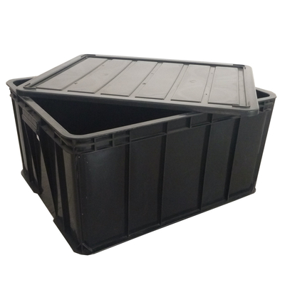Noir en plastique antistatique de tonneau de Tray Folding ESD de l'électronique avec des diviseurs