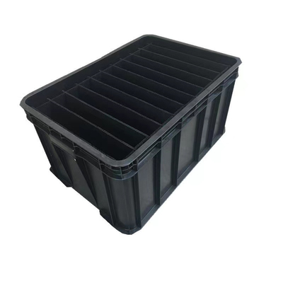 Circulation en plastique conductrice de SMT de support d'ESD de noir électronique de boîte de rangement antistatique