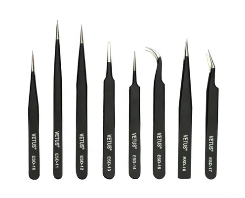 Réparation d'outils d'extension de cil faux de brucelles de sourcil d'acier inoxydable de VETUS hyperfine tout pour les clous de construction de cil