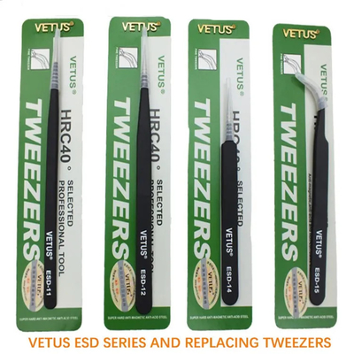 Réparation d'outils d'extension de cil faux de brucelles de sourcil d'acier inoxydable de VETUS hyperfine tout pour les clous de construction de cil