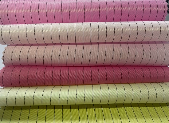 polyester d'ESD de grille/bande de 5mm/4mm/de coton tissu conducteur électriquement avec le délabrement 0.1s statique
