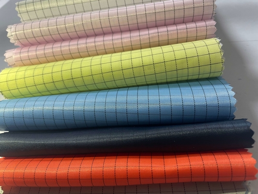 Tissu confortable de bande d'ESD 5mm d'anti d'ESD de tissus coton statique léger de polyester pour d'anti vêtements statiques de Cleanroom