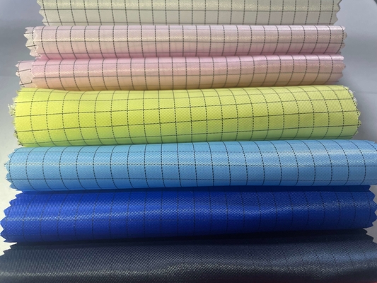 Tissu confortable de bande d'ESD 5mm d'anti d'ESD de tissus coton statique léger de polyester pour d'anti vêtements statiques de Cleanroom