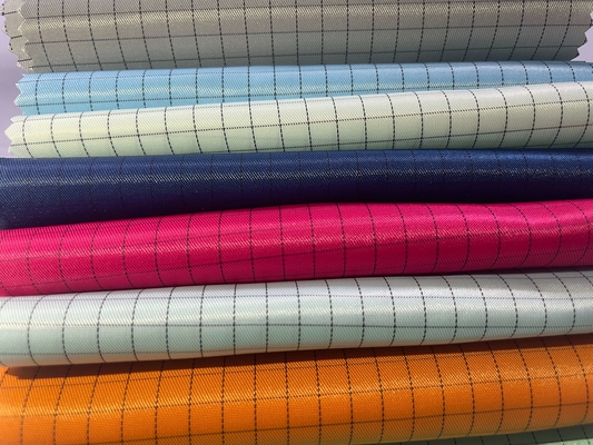 Tissu d'habillement de combinaison de sergé de polyester de salle blanche conducteur sûr de tissu d'ESD