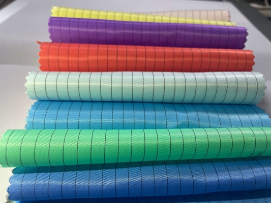 130GSM anti statique ESD Polyester 5mm Stripe Polyester Tissu ESD de carbone