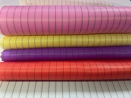 130GSM anti statique ESD Polyester 5mm Stripe Polyester Tissu ESD de carbone