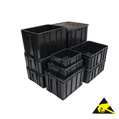 Conteneur ondulé de empaquetage composant en plastique antistatique Tray Pallet Bin Conductive Boxe d'ESD de boîte de rangement