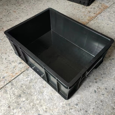 Plateau statique en plastique conducteur d'emballage de boîte d'ESD d'ESD de stockage caisse antistatique noire sûre composante de poubelles de petite petit anti