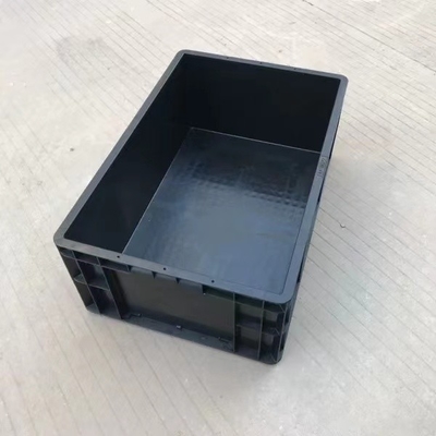 Boîte en plastique conductrice antistatique d'ESD de conteneurs de Tray With Dividers Black Antistatic de poubelle d'ESD de Cleanroom avec la couverture