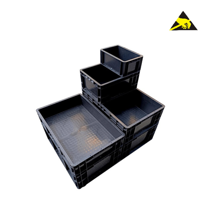 Boîte de expédition d'Esd de Cleanroom de plateaux d'Esd de boîte antistatique de circulation d'ESD Tray Conductive Component Container Bin