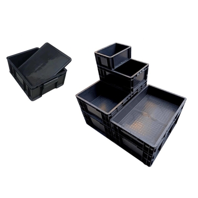 La boîte de carton de circulation de boîte de compartiment d'Esd pour paquet statique en plastique électronique d'ESD de noir de carte PCB l'anti et le stockage acceptent