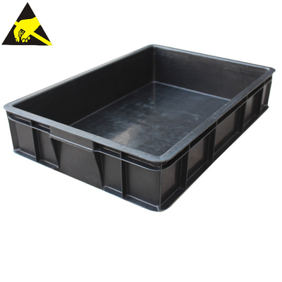 Anti boîtes statiques de plateau d'ESD de noir de pliage de carton de boîte antistatique antistatique en plastique de conteneur pour l'électronique