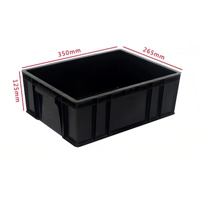 Poubelles empilables d'Esd de circulation de noir de Cleanroom de boîte en plastique d'Esd de boîte d'Esd de plateaux sûrs en plastique de carte PCB pour la protection antistatique