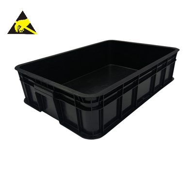 La boîte de rangement antistatique d'Esd de boîte de rangement de carte PCB d'Esd étire la caisse d'Esd de poubelles de récipient en plastique conducteur avec le couvercle
