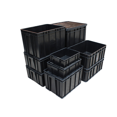 La boîte de rangement antistatique d'Esd de boîte de rangement de carte PCB d'Esd étire la caisse d'Esd de poubelles de récipient en plastique conducteur avec le couvercle