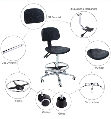 chaise moulage par par injection de selles d'Esd de dossier de chaise pivotante de selle de 440*410mm ESD