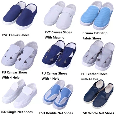 Le Cleanroom anti ESD statique respirable chausse les chaussures de sécurité blanches d'ESD