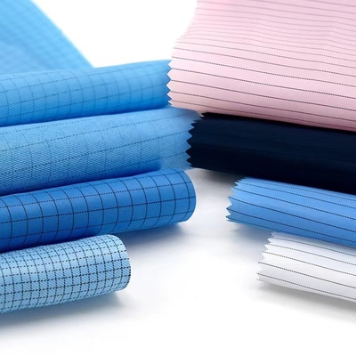 L'anti polyester statique de tissus d'ESD de Cleanroom rétrécissent le tissu résistant