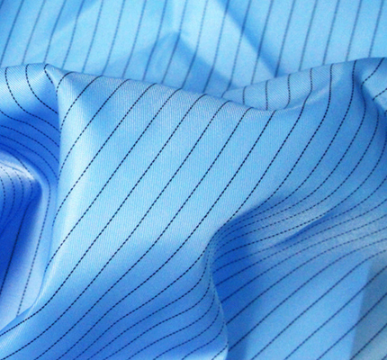 Anti tissus statiques d'ESD de polyester de grille des textiles 5MM de Cleanroom conducteur