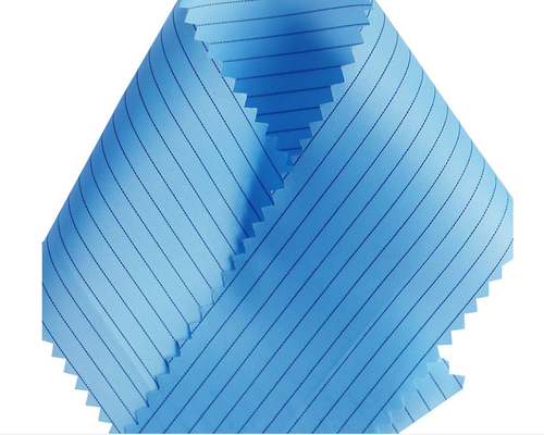 Anti ESD polyester statique de manteau de laboratoire de tissus de 75D*75D pour le Cleanroom