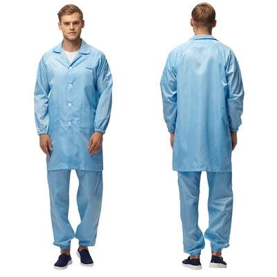 Anti vêtements statiques de pièce propre de carbone du polyester 2% du costume 98% de travail d'ESD