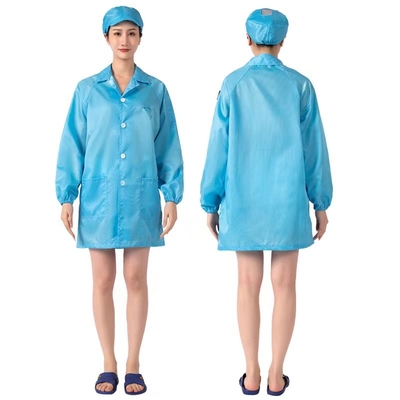 Tout classe le costume de travail d'anti de vêtements Cleanroom fait sur commande statique de chiffon non pelucheux