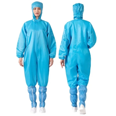 Anti costume unisexe global statique de Cleanroom de pardessus d'ESD de fibre conductrice