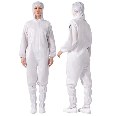 Anti costume unisexe global statique de Cleanroom de pardessus d'ESD de fibre conductrice