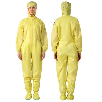 Anti costume unisexe global statique de Cleanroom de pardessus d'ESD de fibre conductrice