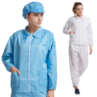 Anti coutume statique de robe de chemise d'ESD de pièce propre imperméable avec la longue douille