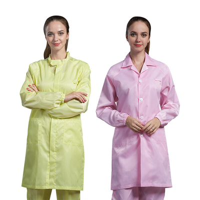 Vêtements de travail sans poussière d'ESD de pièce propre d'anti polyester statique à capuchon de vêtements