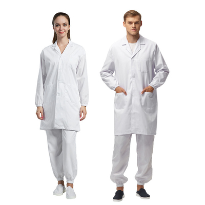 Tirettes uniformes d'atelier vêtements statiques antipoussière d'ESD d'anti pour le Cleanroom