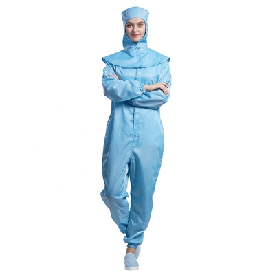 Salopette unisexe antipoussière d'ESD d'anti vêtements statiques respirables avec la tirette