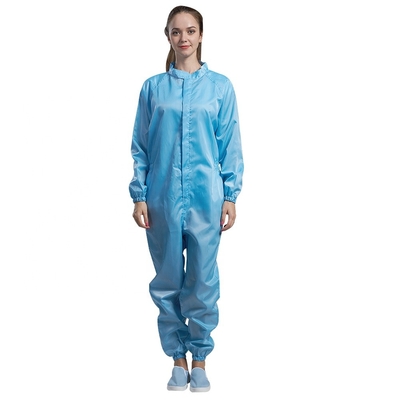 Salopette unisexe antipoussière d'ESD d'anti vêtements statiques respirables avec la tirette