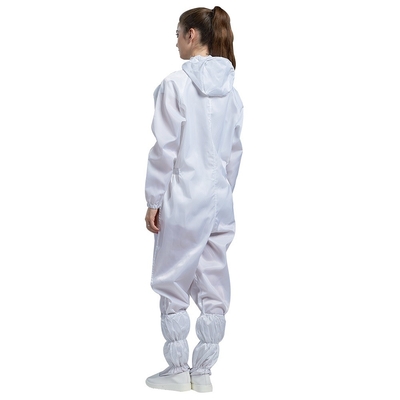 Salopette statique de pièce propre de salopette d'ESD de collier blanc de support anti