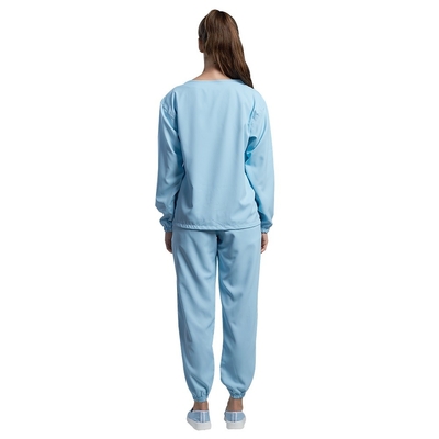 Manteau rabattu de collier vêtements statiques médicaux d'ESD de laboratoire d'anti