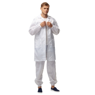Grille statique antipoussière des vêtements de travail 5mm d'ESD de vêtements de Cleanroom anti