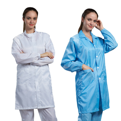 Grille statique antipoussière des vêtements de travail 5mm d'ESD de vêtements de Cleanroom anti