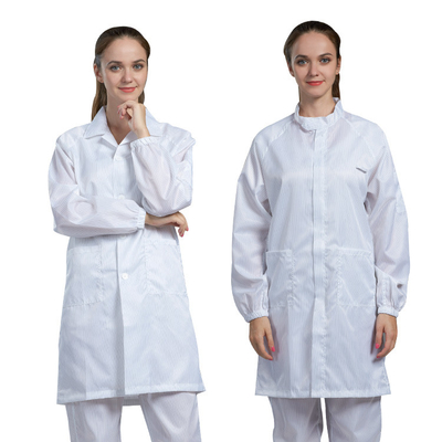 Grille statique antipoussière des vêtements de travail 5mm d'ESD de vêtements de Cleanroom anti