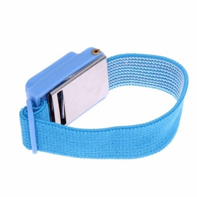 Travail électronique sans fil en métal d'anti dragonne statique bleue d'ESD sans fil